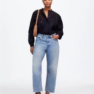 The Curvy Darted Barrel-Leg Jean